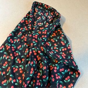 Cherry Silk Mid-length Skirt